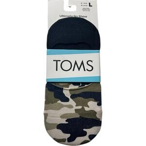 TOMS Ultimate  Camouflage No Show Socks Sz L